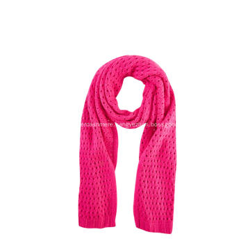 Girl's Knitted Pointelle Warm Scarf